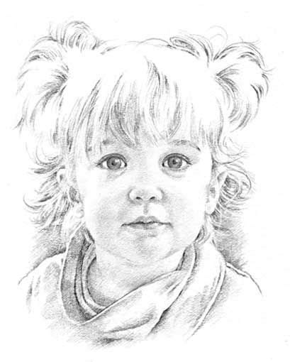 Child pencil portrait drawing by Margaret Scanlan | Pencil portrait ...