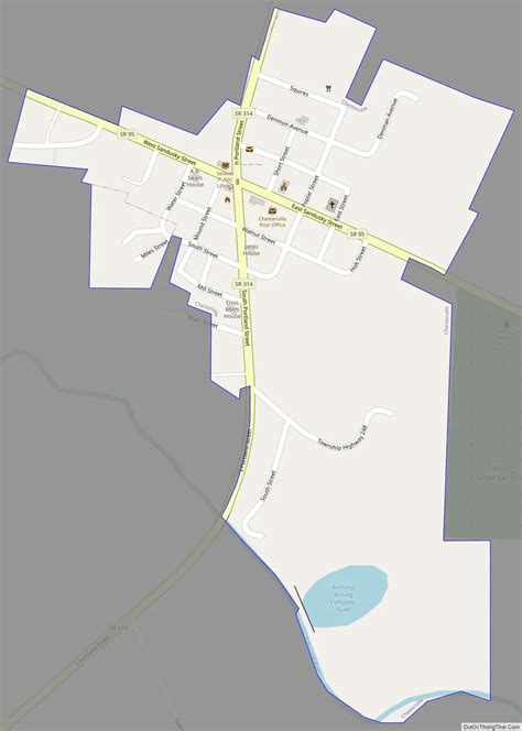 Map of Chesterville village