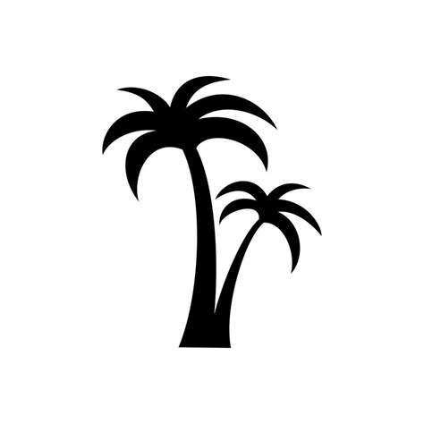 Palm tree logo. Palm tree silhouette. Palm tree icon vector. Palm tree simple sign. Palm logo ...