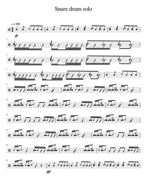 Snare drum solo Sheet music for Snare drum (Solo) | Musescore.com