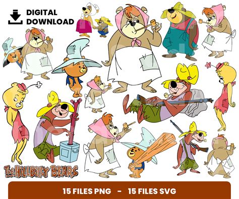 15 Clipart - The Hillbilly Bears - EclipArtCo