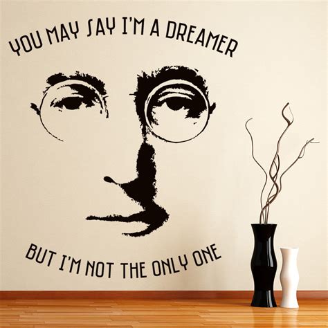 Imagine John Lennon Quote Wall Sticker