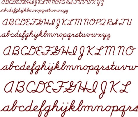 School Font Information and Type Samples