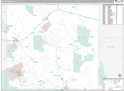 Cochise County, AZ Wall Map Premium Style by MarketMAPS - MapSales