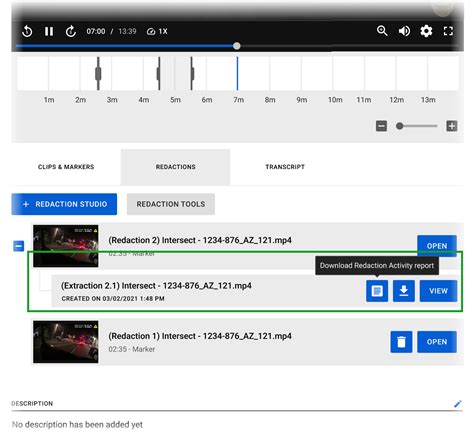 Redaction Activity Report