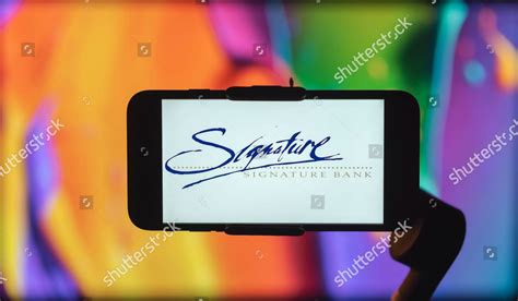 This Photo Illustration Signature Bank Logo Editorial Stock Photo ...