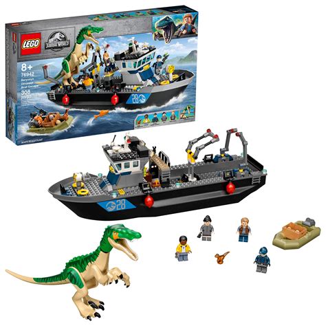 LEGO Jurassic World Baryonyx Dinosaur Boat Escape 76942 Building Kit (308 Pieces // Factory ...