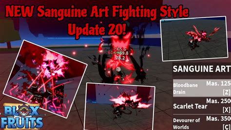 NEW Sanguine Art Fighting Style + Showcase In Blox Fruits Update 20 ...