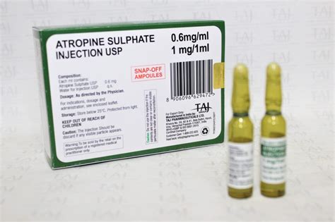 Atropine Sulphate Injection USP 0.6 mg/mL