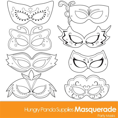 Masquerade Masks Masquerade Mask Printable Masquerade Mask - Etsy