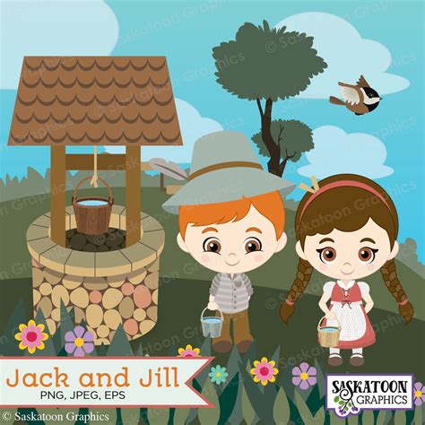 Jack and Jill Went up the Hill Clip Art Instant Download File Digital ...