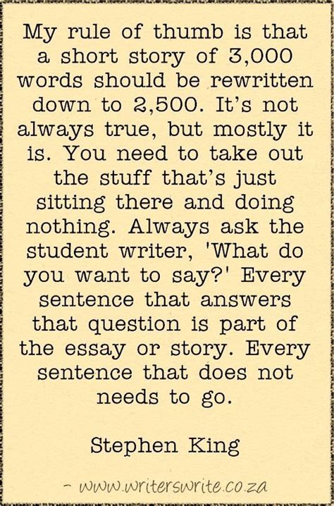 Stephen King On Writing Short Stories | Writing words, Writing, Writing tips