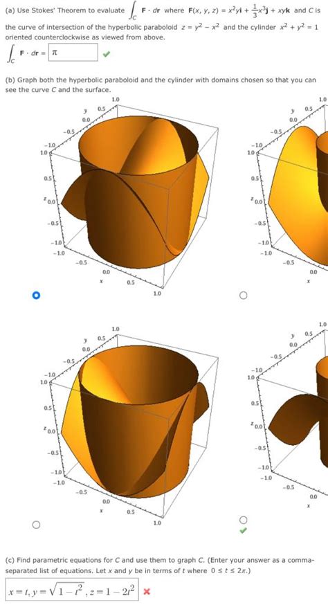 Solved (a) Use Stokes' Theorem to evaluate ∫CF⋅dr where | Chegg.com