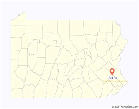 Map of Red Hill borough, Pennsylvania