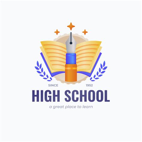 High school logo vector free download