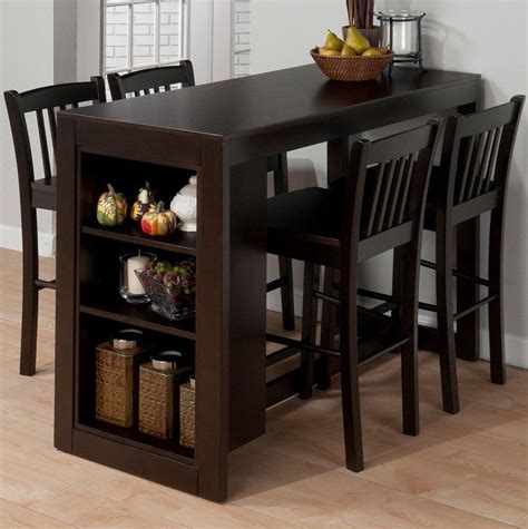 Jofran Maryland Merlot 5 Piece 48x22 Rectangular Counter Height Set in ...