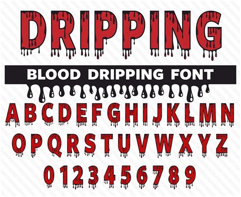 Drip Font Dripping Font Blood Dripping Font Halloween Font Dripping ...