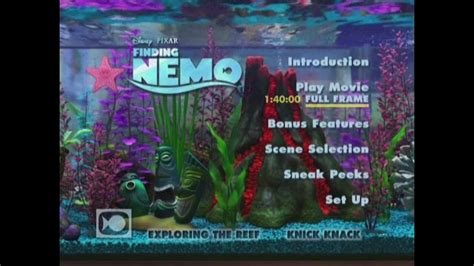 Finding Nemo dvd menu disc 2 - YouTube