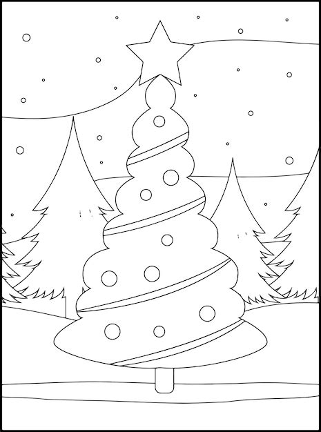 Dibujos de navidad para colorear para niños | Vector Premium