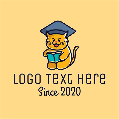 Cat School Graduation Logo | BrandCrowd Logo Maker | BrandCrowd