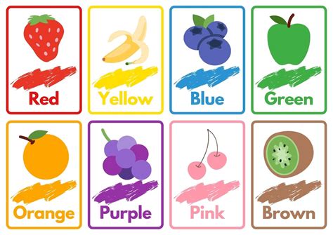 Color Flashcards Printable Preschool Card Preschool Memory Game Color Flashcards for Kid Learn ...