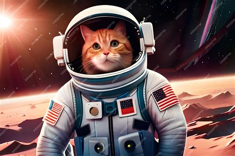 Premium AI Image | Astronaut Cat in a space suit