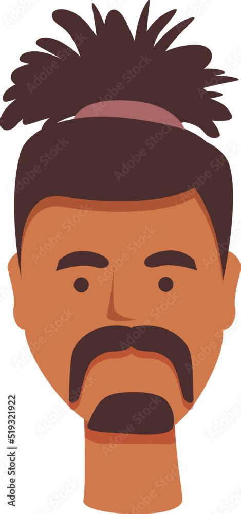 Facial hairstyle icon cartoon vector. African hair. Afro avatar Stock ...