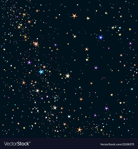 Starry night sky background Royalty Free Vector Image