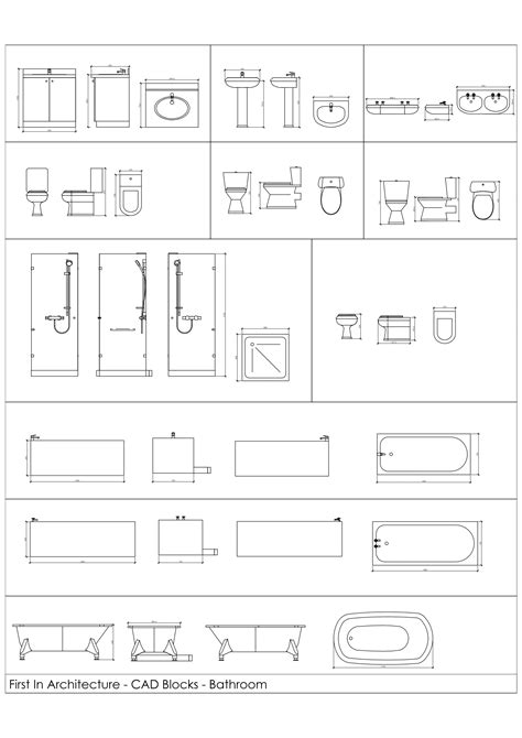 Free CAD Blocks - Bathroom | First In Architecture