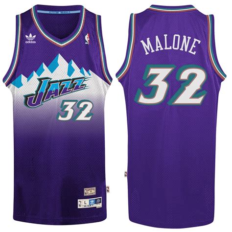 Men's Utah Jazz Karl Malone adidas Purple Hardwood Classic Swingman Jersey