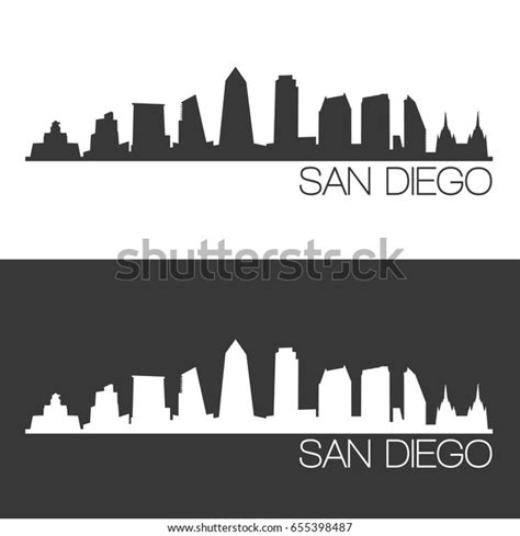 San Diego Skyline Silhouette Abstract Design Stock Vector (Royalty Free) 655398487 | Shutterstock