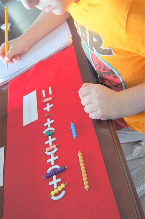 "Making Montessori Ours": Montessori Addition Tables Work - Coloured Bead Bars