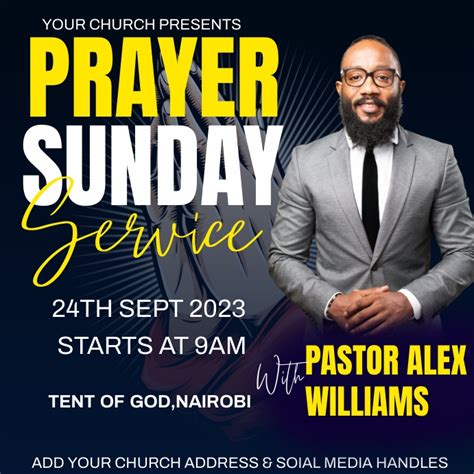 prayer sunday service Template | PosterMyWall