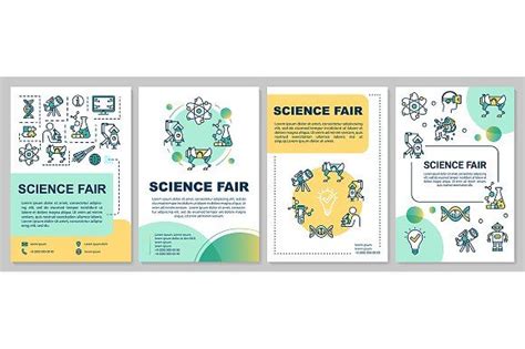 Science fair brochure template | Brochure template layout, Leaflet printing, Brochure template