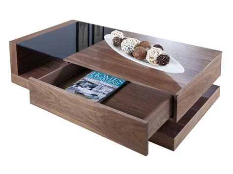 Walnut Coffee Table With Storage Box