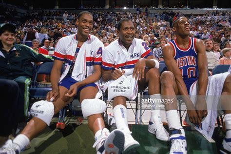 News Photo : Rick Mahorn, Mark Aguirre, and Dennis Rodman of... Melhores Imagens, Lendas Do ...