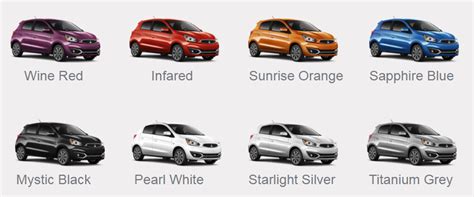 2017 Mitsubishi Mirage Color Chart | Mitsubishi mirage, Mitsubishi ...