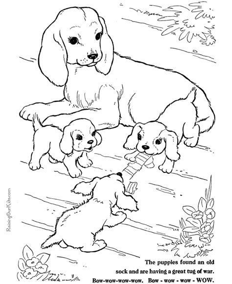 Coloring page of a cute dog | Puppy coloring pages, Farm animal ...