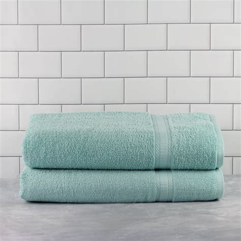 Mainstays Basic Bath Collection - 2 Piece Bath Sheet Set, Clearly Aqua - Walmart.com - Walmart.com