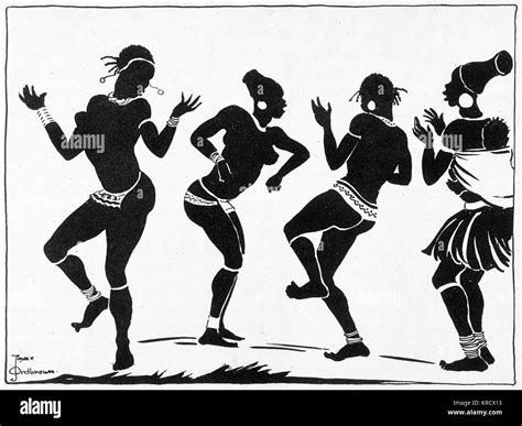 Silhouette of African dancers Stock Photo - Alamy