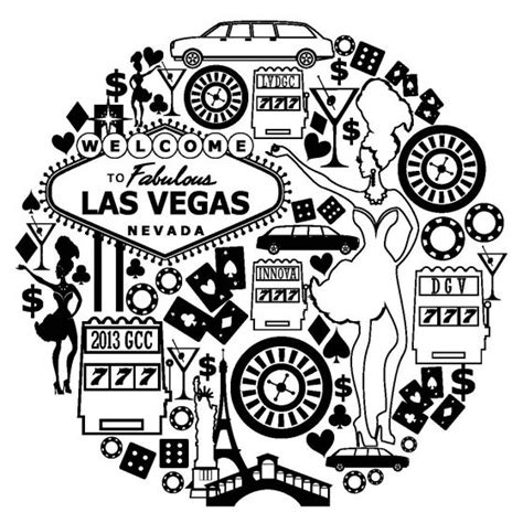 Las Vegas Strip Drawing Sketch Coloring Page