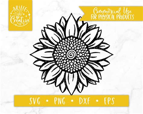 Sunflower SVG, Sunflower Png, Fall Svg, Autumn, Thanksgiving, Summer ...