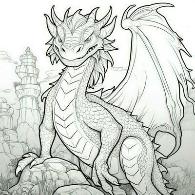 Dragon Outline Stock Photos, Images and Backgrounds for Free Download