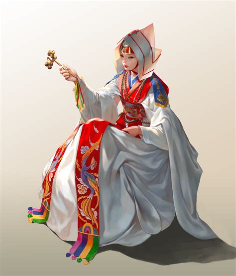 ArtStation - (study) Korean shaman, Mam BA | Korean art, Korean characters, Shaman