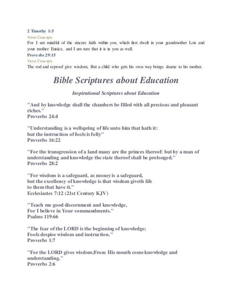 Bible verses about education