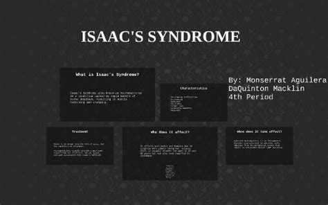 ISAAC'S SYNDROME by Monserrat Aguilera-Zuniga on Prezi