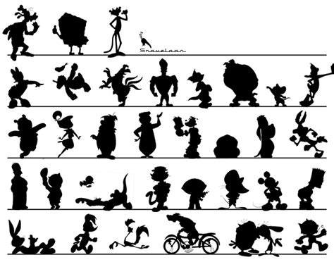Cartoon Silhouette Quiz Character Design Silhouettes - vrogue.co