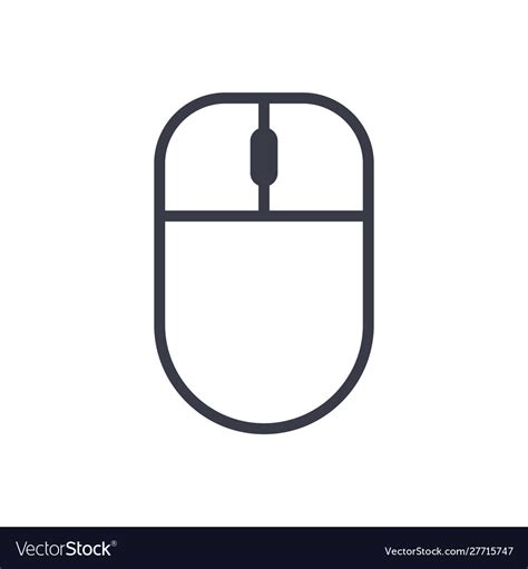 Computer mouse outline icon linear symbol Vector Image