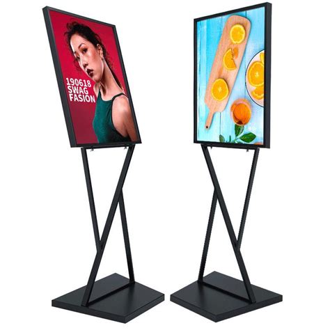 43 Inch Floor Stand Digital Signage Movable Standing Interactive Advertising Poster Display with ...