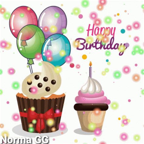 Happy Birthday Balloons GIF - HappyBirthday Balloons Cupcake - Discover ...